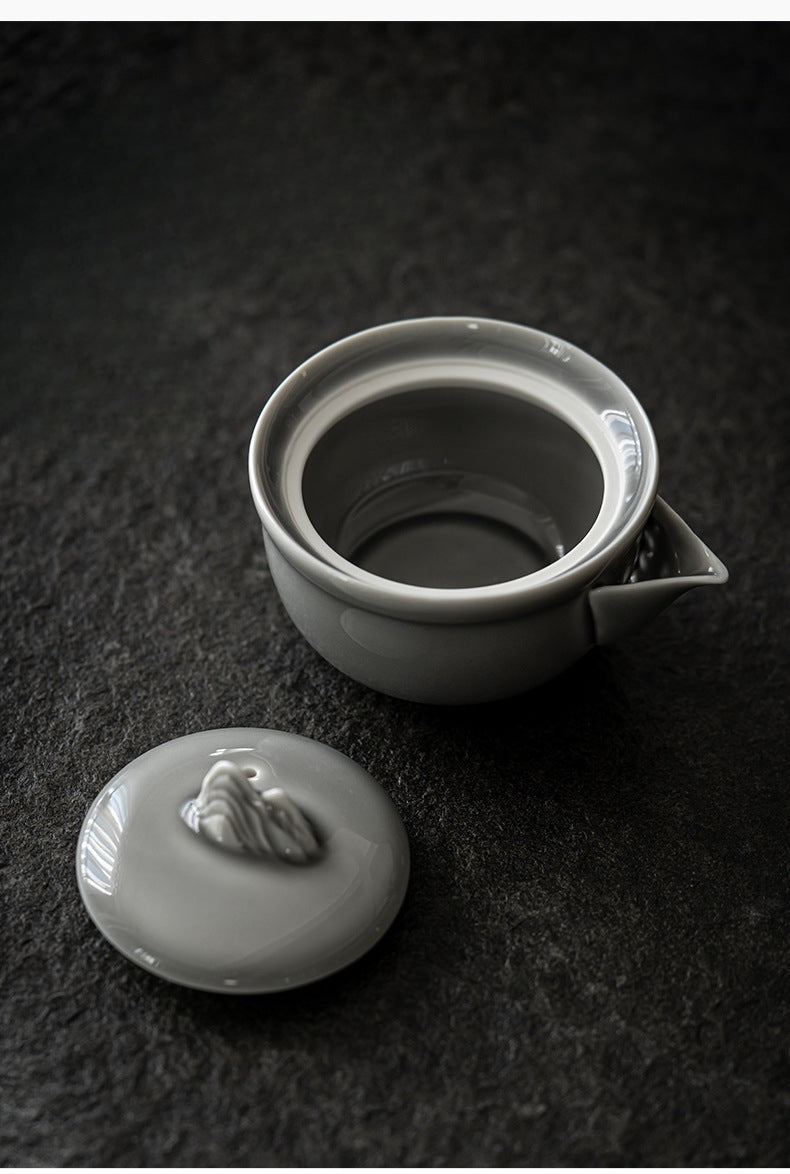 Gohobi Ice Gray Glaze Hand Teapot