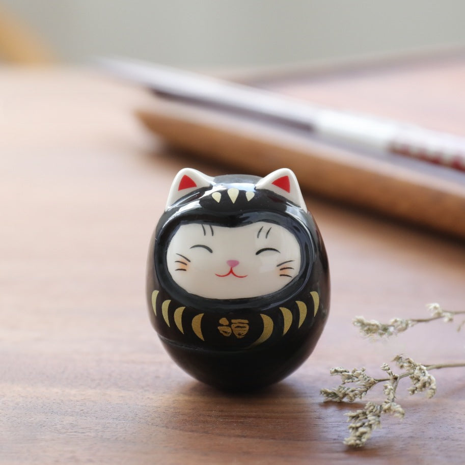 Gohobi Handmade Ceramic Lucky Cat Ornament Tumbler