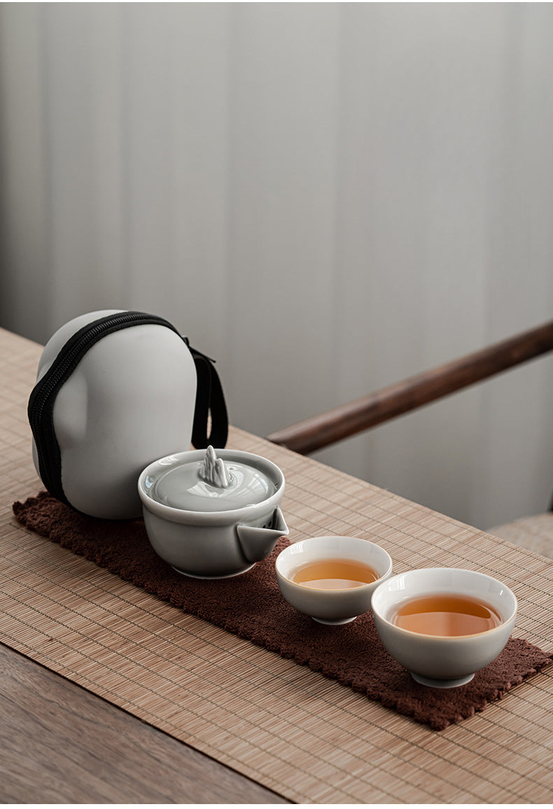 Gohobi Japanese Style Ice Grey Gaiwan Tea Set 004