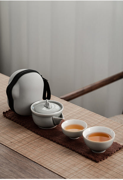 Gohobi Japanese Style Ice Grey Gaiwan Tea Set 004
