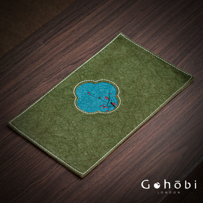 Gohobi Hand-Painted Tea Table Runner – Zen Style Tea Table Cloth