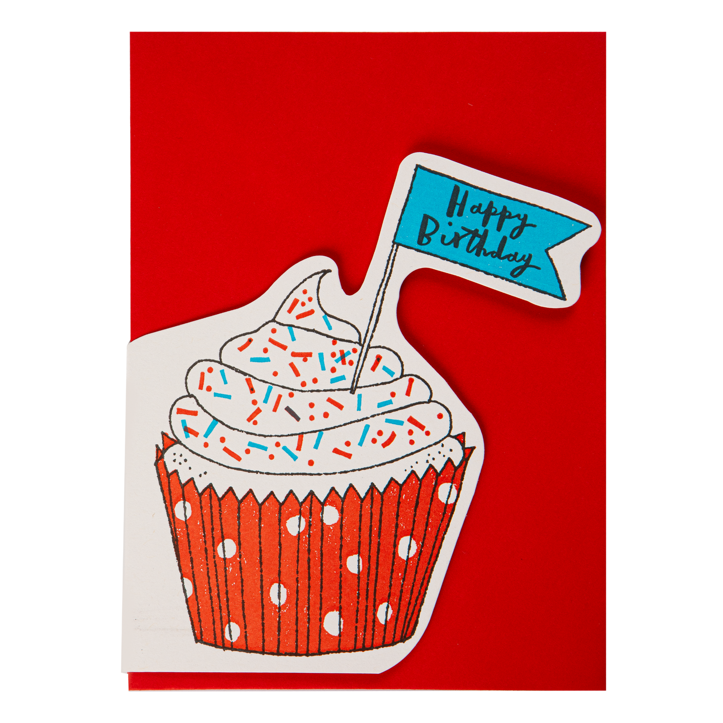 Cupcake Birthday  | Cut-Out - Greeting Card [Made in the UK]