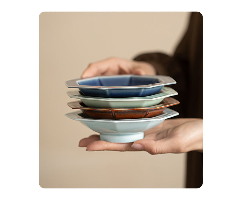 Gohobi Traditional Japanese Glazed Fruit Nuts Small Plate - Octagon 005