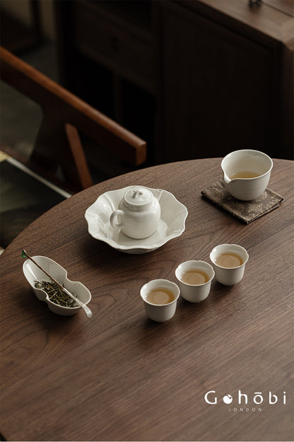 Gohobi Wood Ash Glaze Vessel Teapot – Handmade Ceramic Gongfu Tea Pot with Ball Filter
