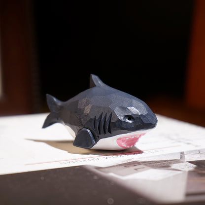 Gohobi Handcrafted Wooden Shark Ornament