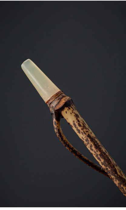 Gohobi Handcrafted Silver Bamboo Tea Scoop