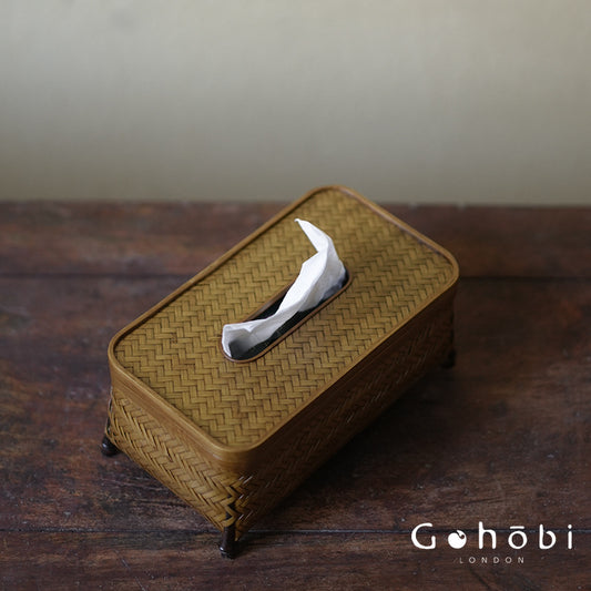 Gohobi Lacquer Handmade Bamboo Tissue Basket