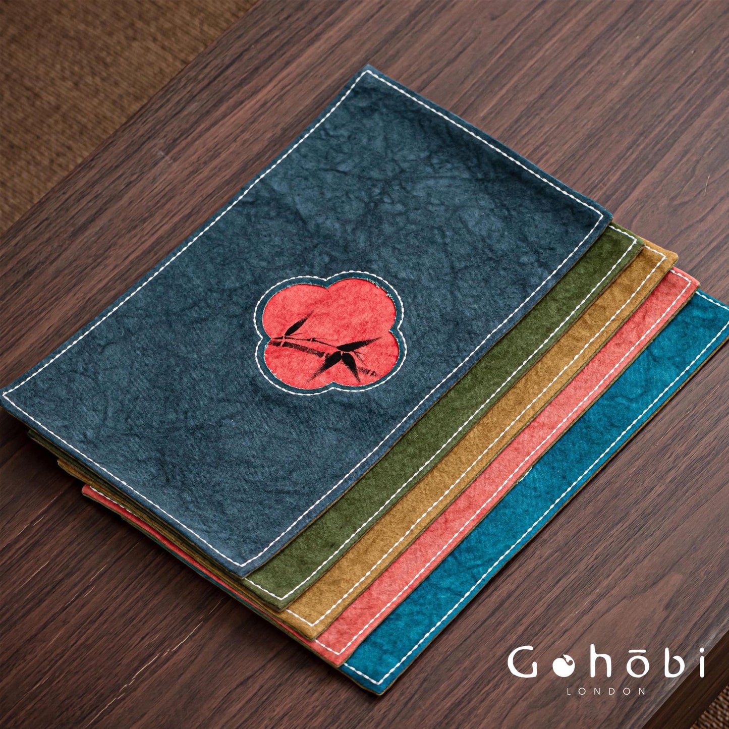 Gohobi Hand-Painted Tea Table Runner – Zen Style Tea Table Cloth