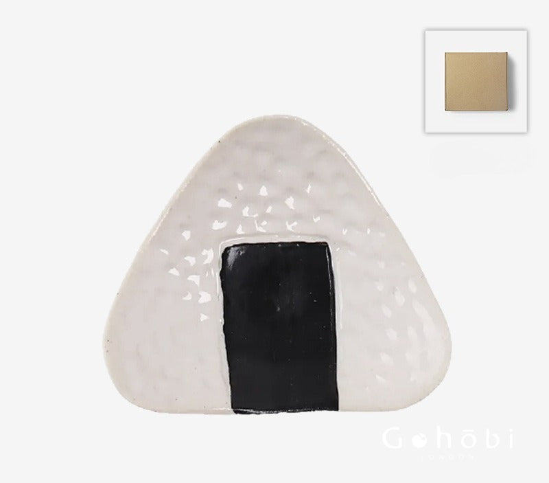 Gohobi Japanese Rice Ball Small Plate Sauce Dipping Plate for Japanese Food [Made in Japan]