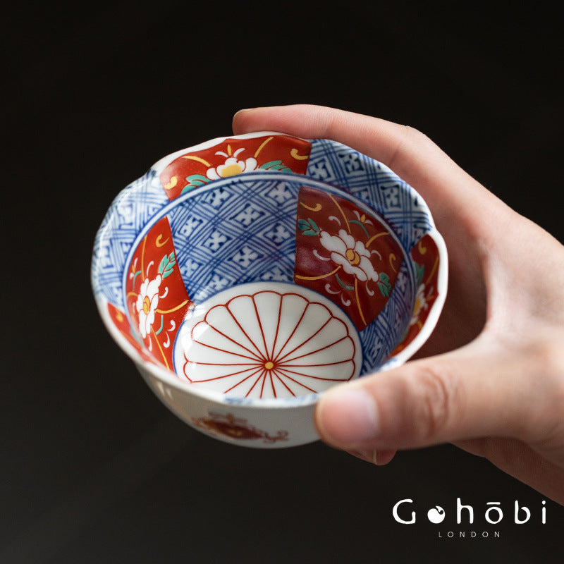 Gohobi Japanese Hosami Yaki Blue & White Small Bowl Set [Made in Japan] – Six-Piece Gift Box