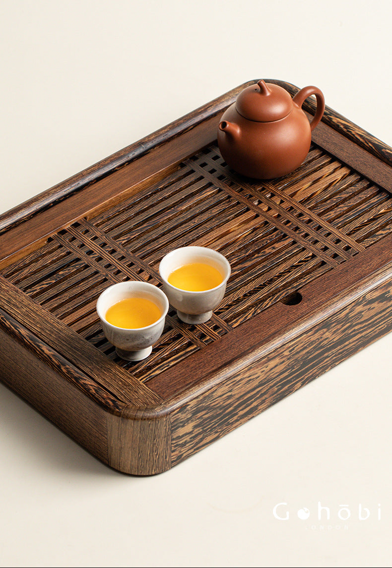 Gohobi Solid Wood Water Storage Tea Tray – Chinese Gongfu Tea Table Tray