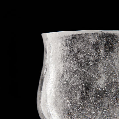 Gohobi Pate de Verre Zen Snow Glass Tea Cup