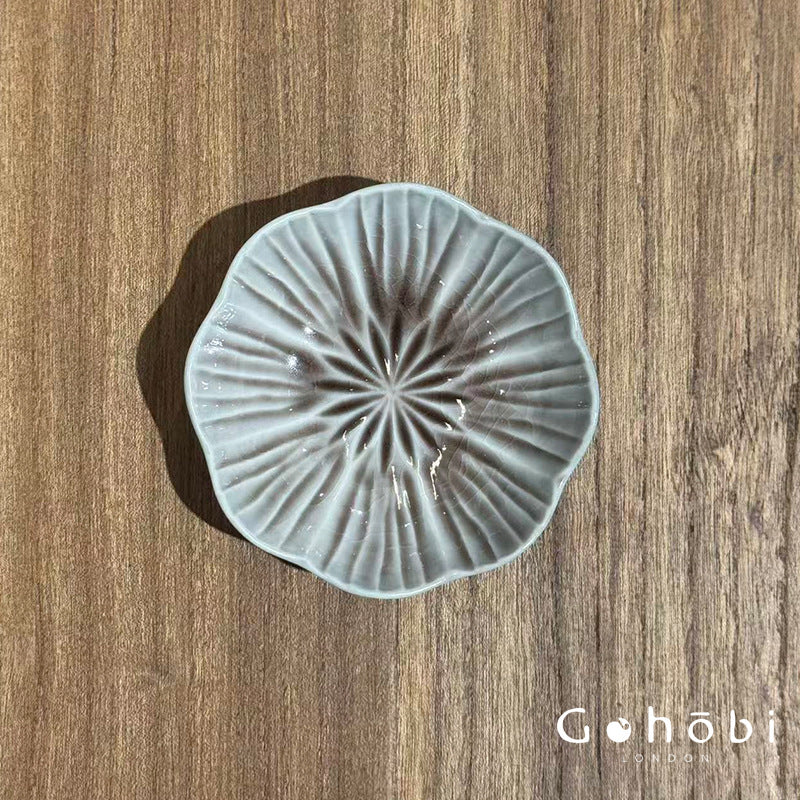Gohobi Japanese Mino-yaki Ice Crack Small Plate [Made in Japan] – Sauce & Dipping Dish