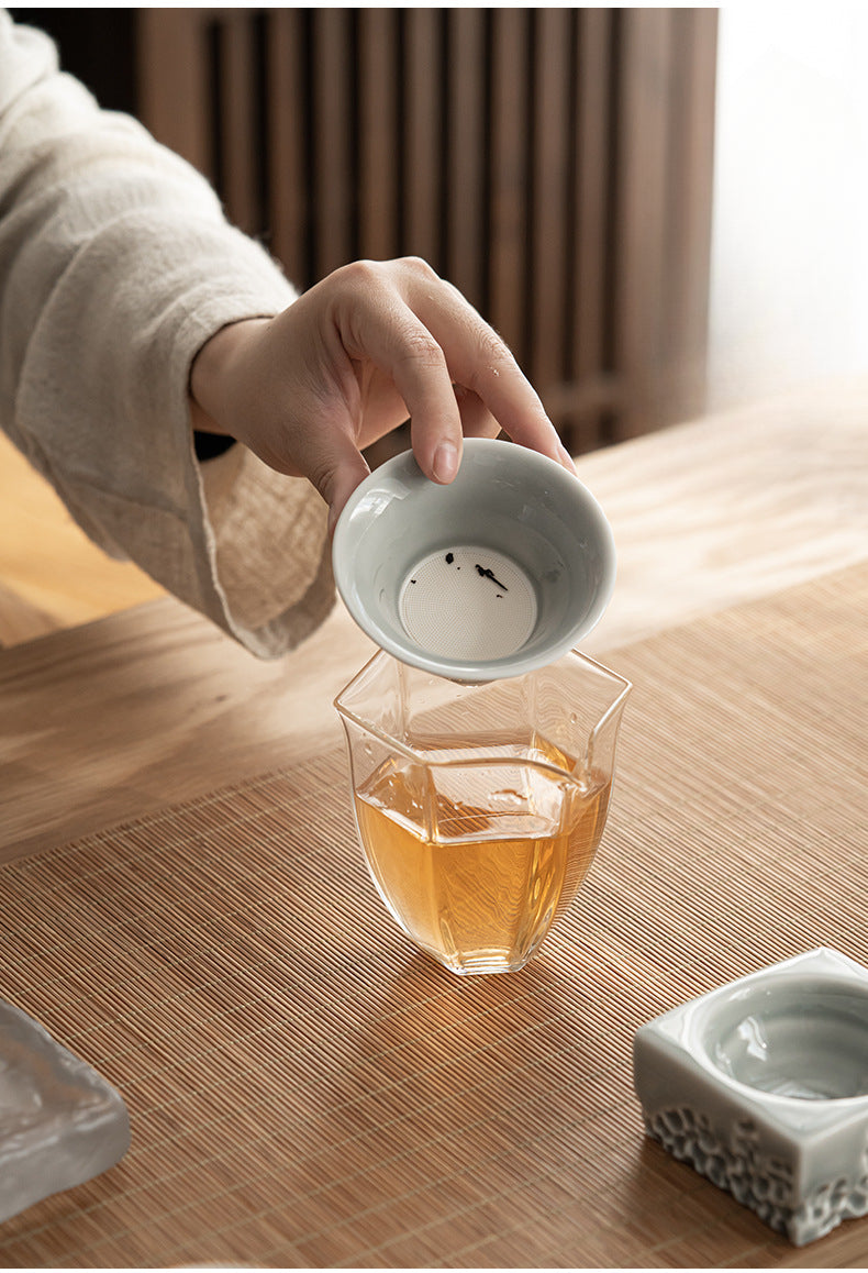 Gohobi Japanese Ice Gray Glaze Lake Stone Filter