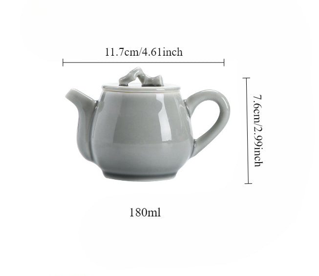 Gohobi Japanese Style Ice Grey Teapot 003
