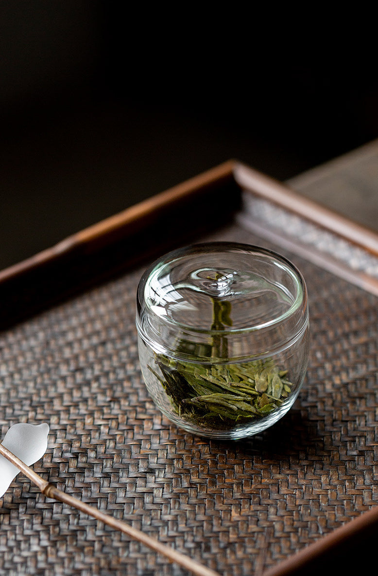 Gohobi Japanese-Style Mini Glass Tea Storage Jar