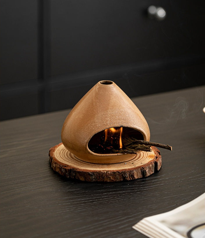 Gohobi Little Bean Ceramic Aromatherapy Fireplace Burner