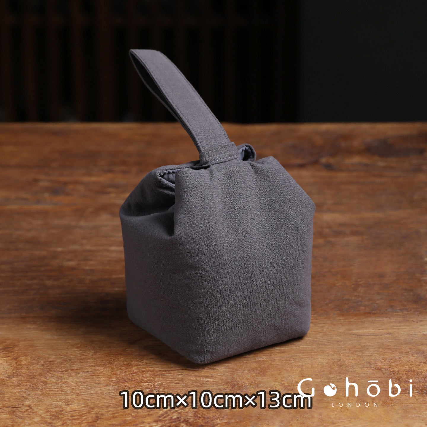 Gohobi Classic Travel Teaware Bag – Plain Cotton Tea Set Storage & Outdoor Carry Case