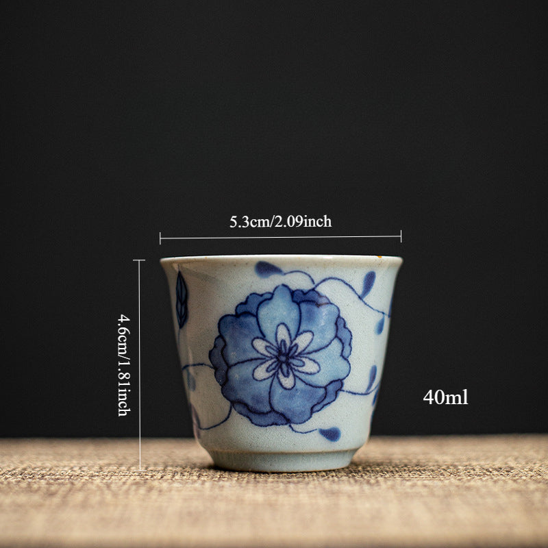 Gohobi Blue and White Twining Lotus Fu Gui Cup