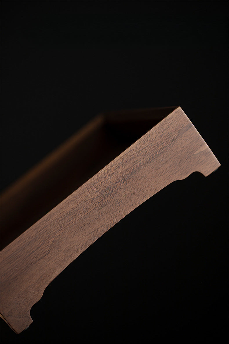 Gohobi Japanese-style Wabi-Sabi Walnut Serving Tray 010