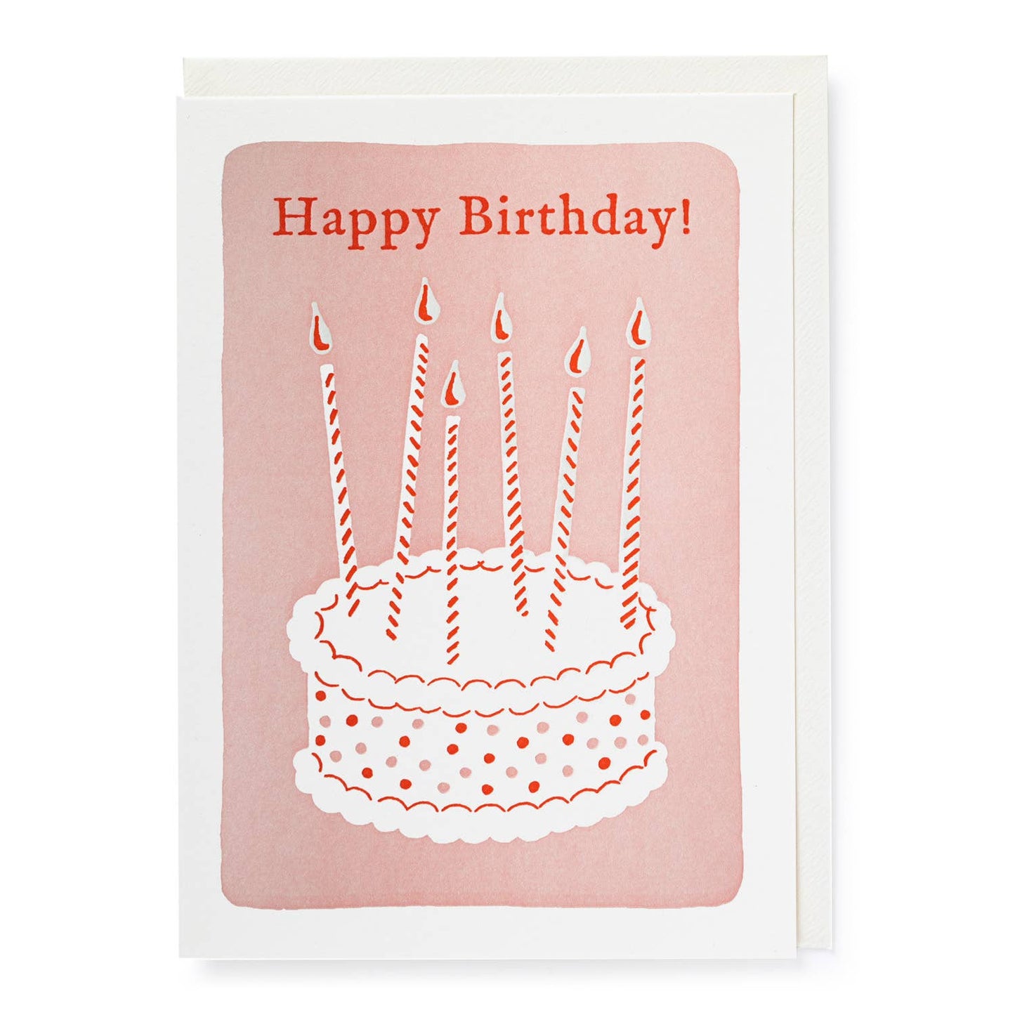 Happy Birthday Cake | Letterpress Cards | Greeting Card | Large Cards [Made in the UK]