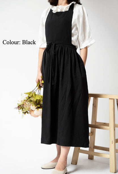 Gohobi Japanese-Korean Minimalist Cotton-Linen Apron