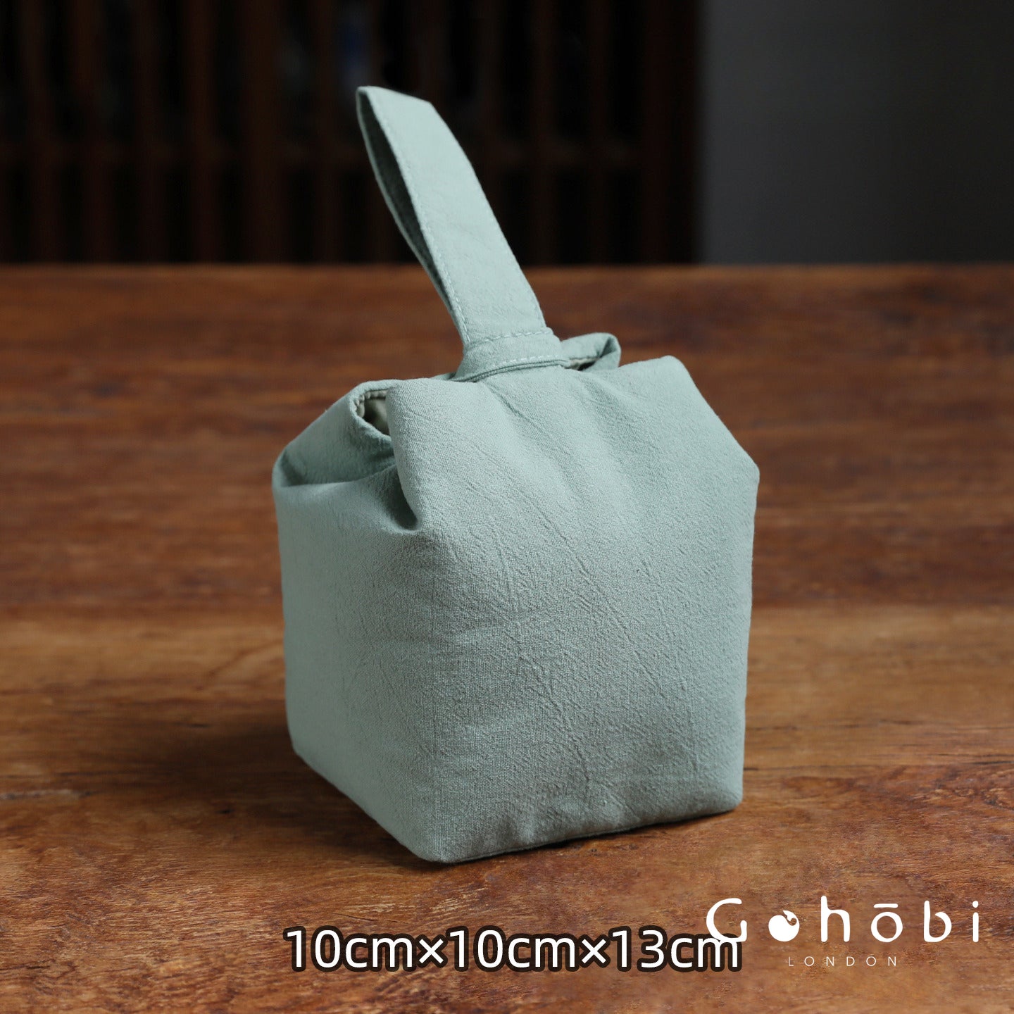 Gohobi Classic Travel Teaware Bag – Plain Cotton Tea Set Storage & Outdoor Carry Case