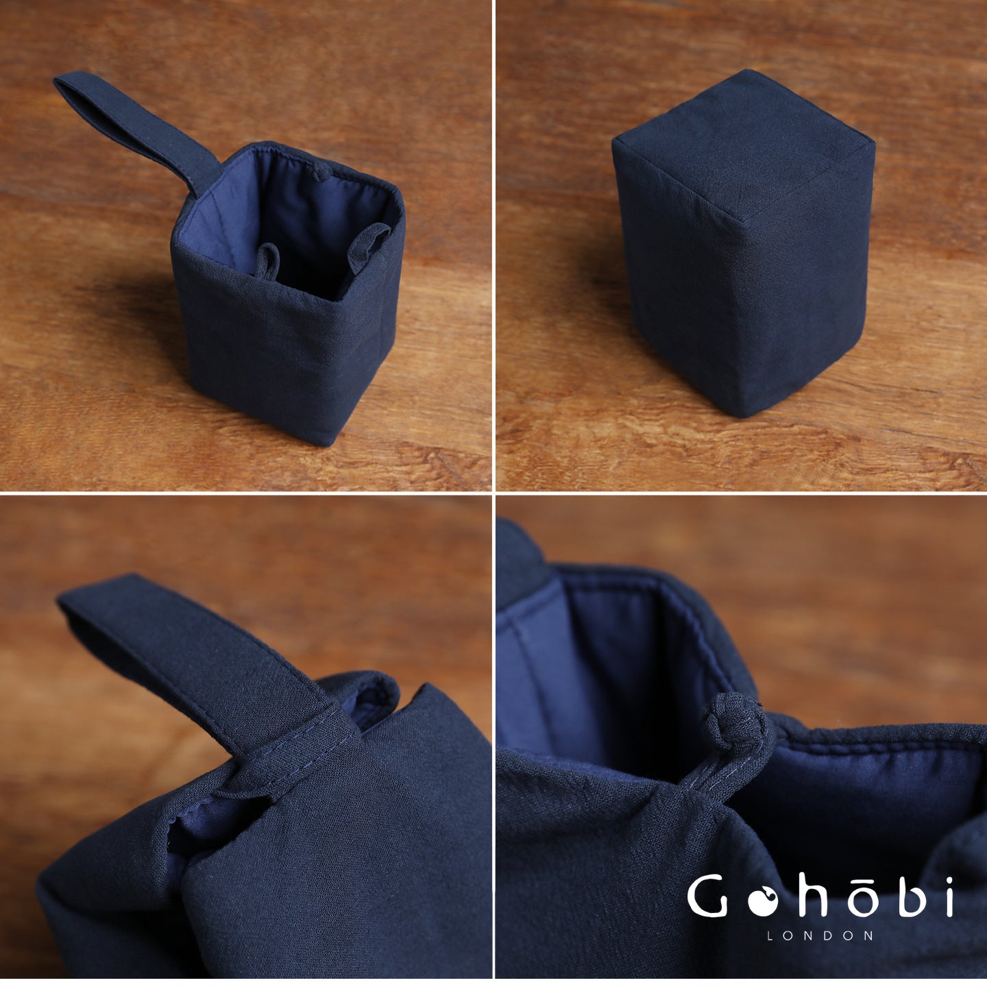 Gohobi Classic Travel Teaware Bag – Plain Cotton Tea Set Storage & Outdoor Carry Case