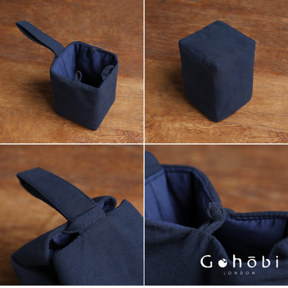 Gohobi Classic Travel Teaware Bag – Plain Cotton Tea Set Storage & Outdoor Carry Case