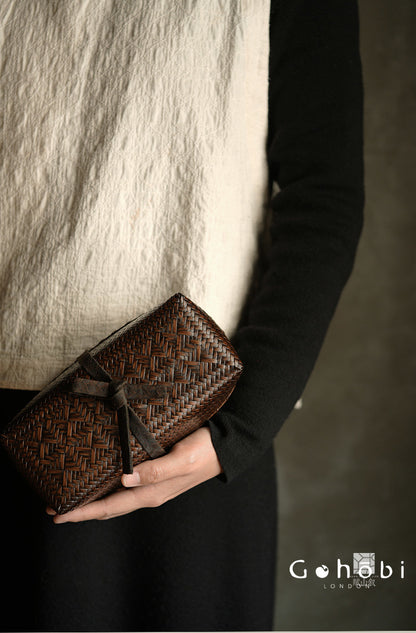 [賦山敘 x Gohobi] Gohobi Bamboo Travel Tea Box – Portable Tea Set Storage Bag with Carry Strap