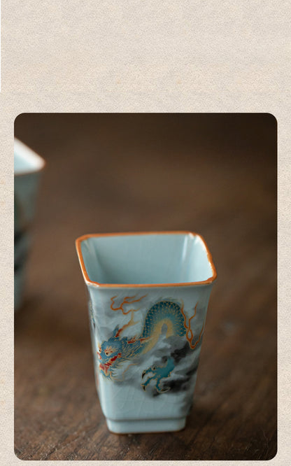 Gohobi Square Dragon Teacup