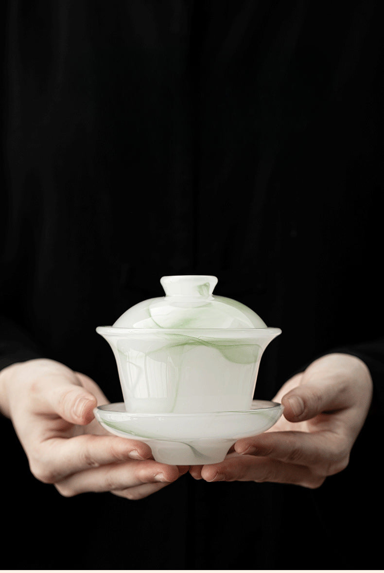 Gohobi Ancient Glazed Three-Talented Cover Gaiwan