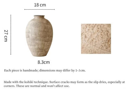 Gohobi Japanese-style Wabi Sabi Handmade Zen Large Vase 020