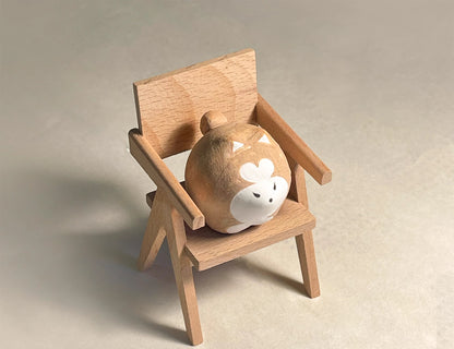 Gohobi x Little Diary Handmade Ceramic Akita Shiba Inu Dog