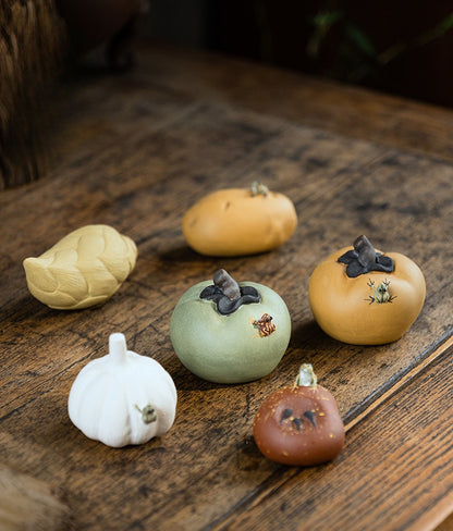 Gohobi Yixing Purple Clay Water-Spraying Stone Frog Tea Pet – Handmade Lotus Pod Ornament