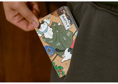 Gohobi Japanese Cat Magnetic Notebook, Monthly Planner, Study Notebook, Pocket Diary