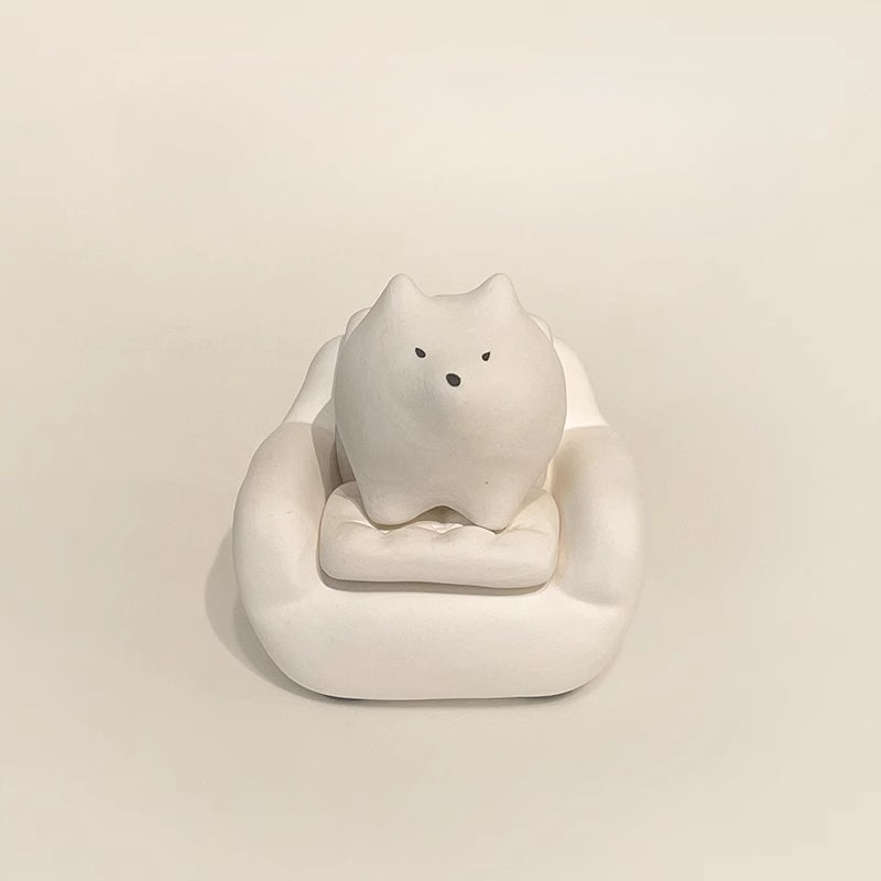 Gohobi x Little Diary Handmade Ceramic Samoyed Dog