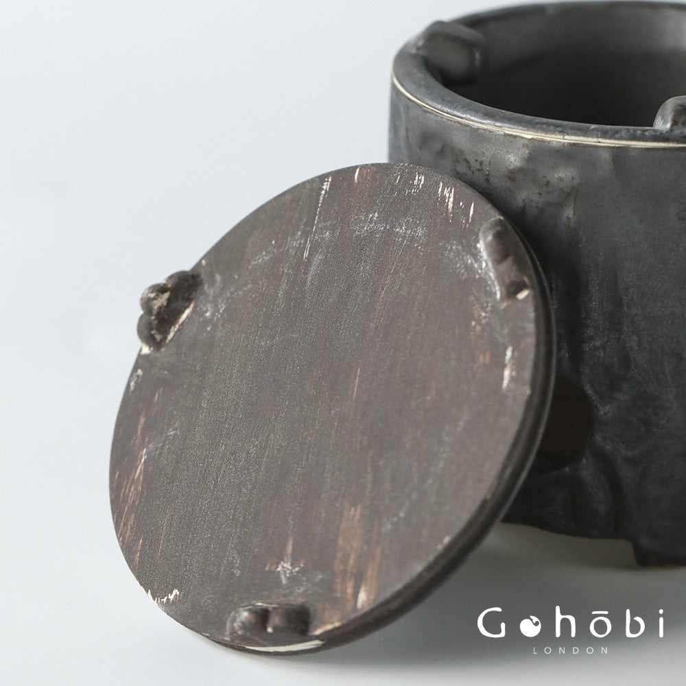 Gohobi Firewood Shino Beam Pot – Handmade 1L Ceramic Teapot