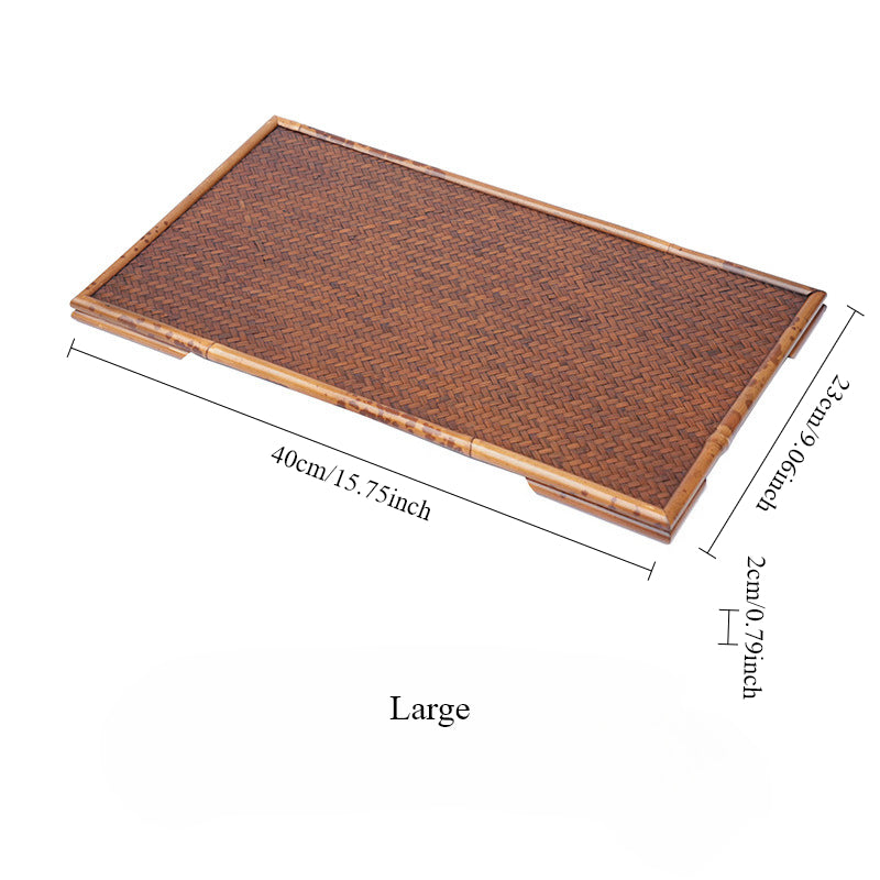 Gohobi Woven Bamboo Gongfu Tea Tray – Dry Brewing Tea Table