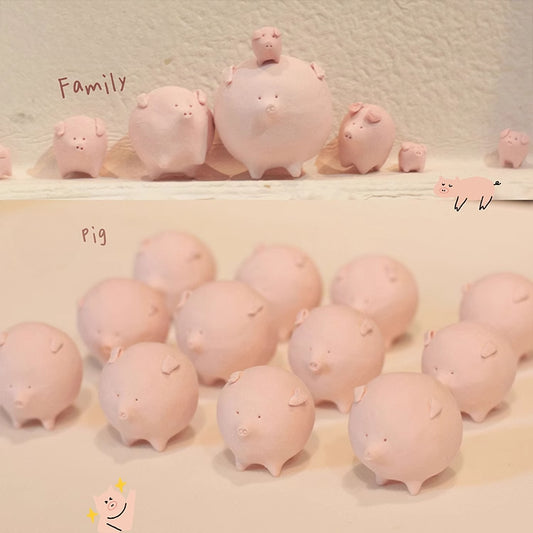 Gohobi x Little Diary Handmade Ceramic Pink Pig