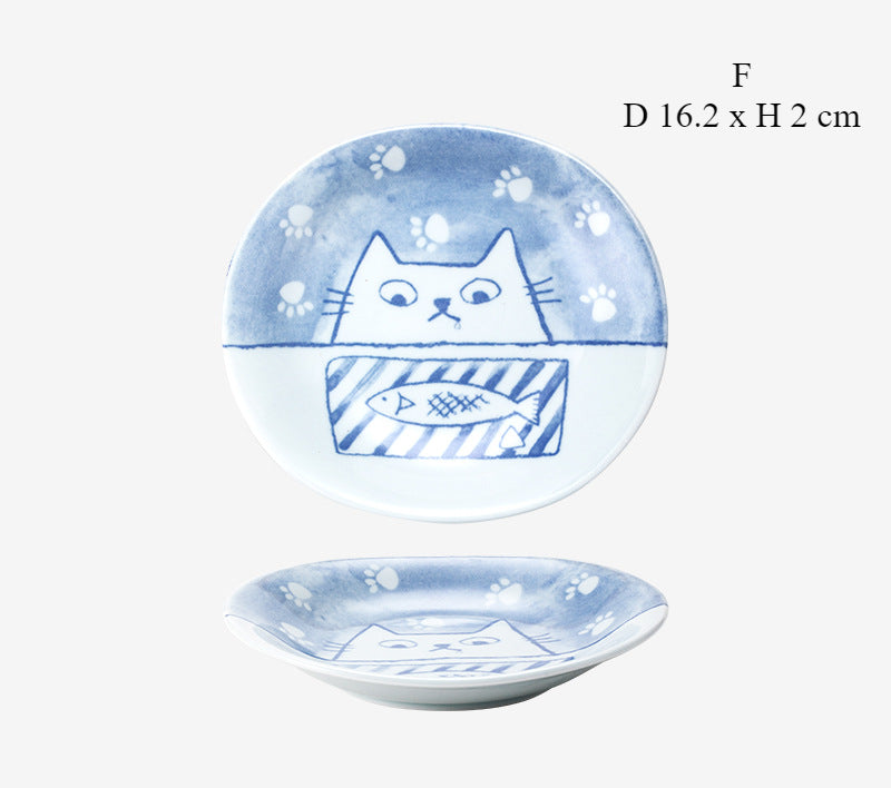 [Made In Japan] Gohobi Japanese Cats Plate