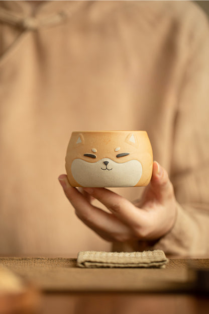 Gohobi Hand-painted Shiba Inu Master Tea Cup Coffee Mug