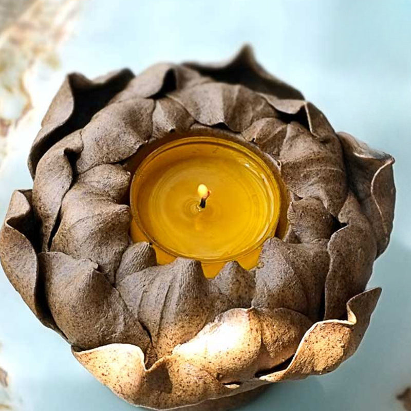 Gohobi Ceramic Lotus Candle Holder
