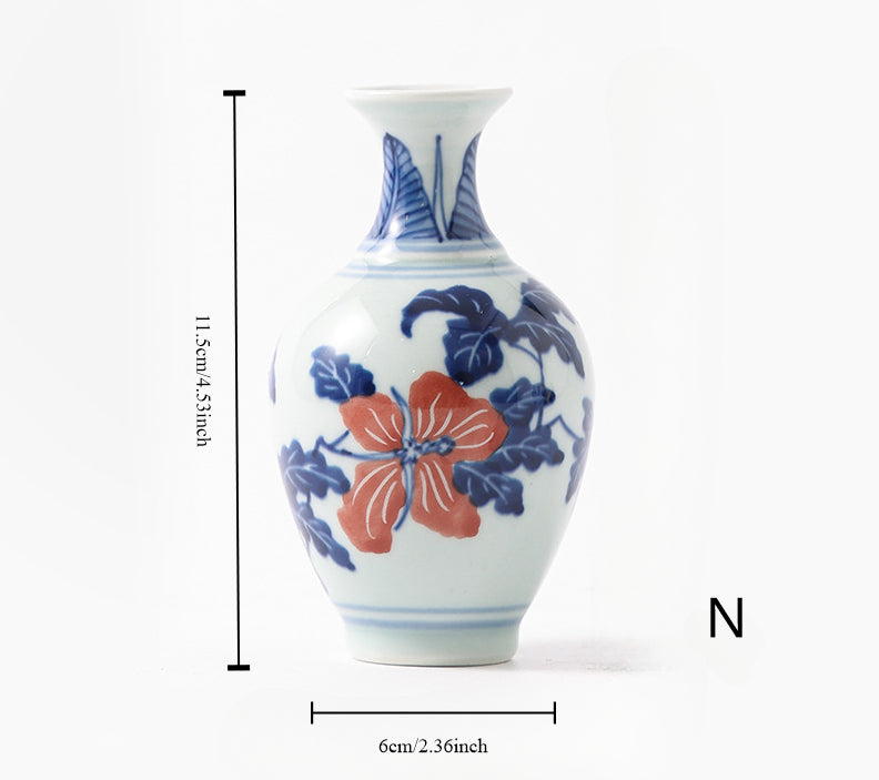 Gohobi Hand-painted Blue and White Porcelain Vase (Water and Mountains)