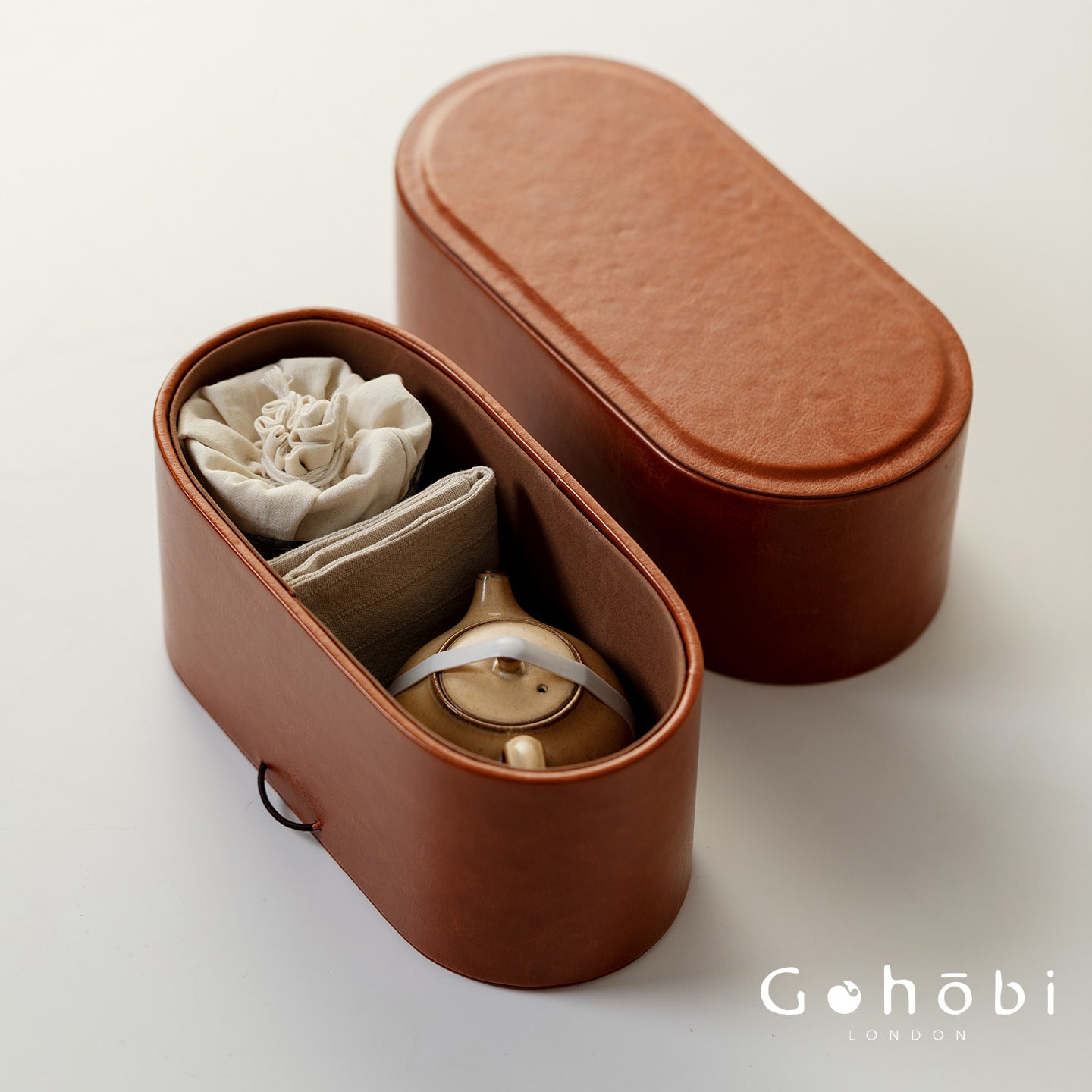Gohobi Gallery Collection – Portable Gongfu Travel Tea Set with Leather Case