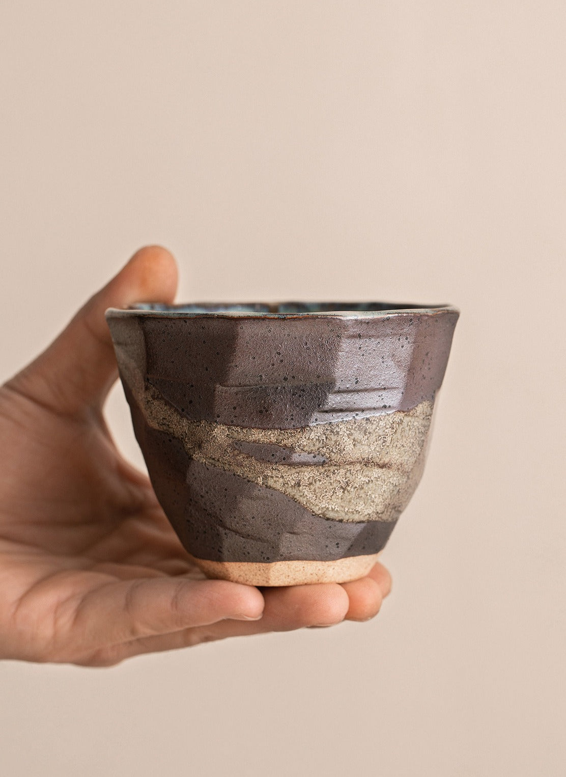 Gohobi Japanese Minoyaki Retro Coarse Pottery Teacup – Wabi Sabi Handmade Ceramic Master Cup | Made in Japan