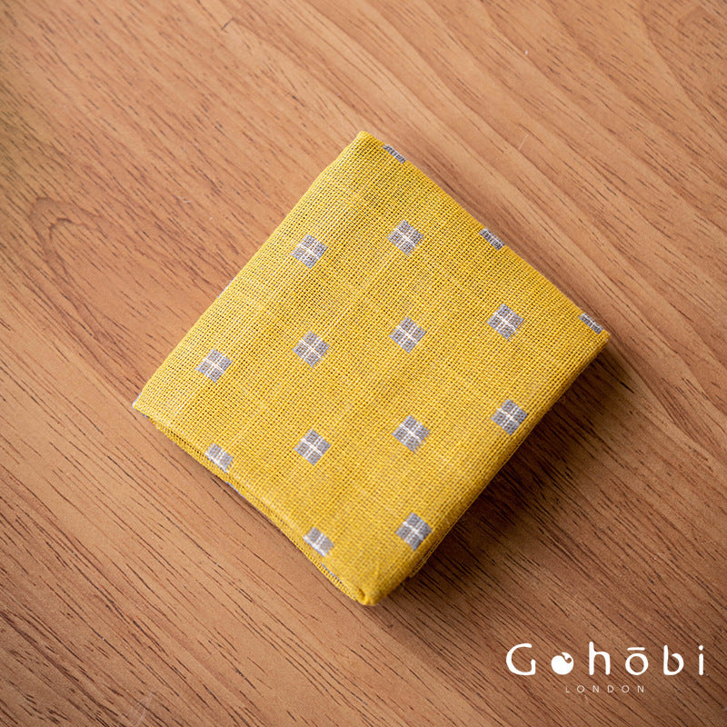 Gohobi Cotton Linen Tea Towel – Japanese Style Absorbent Tea Cloth for Tea Ceremony