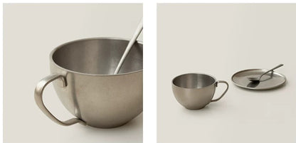 Gohobi Matte Double-Wall Stainless Steel Coffee Cup Set