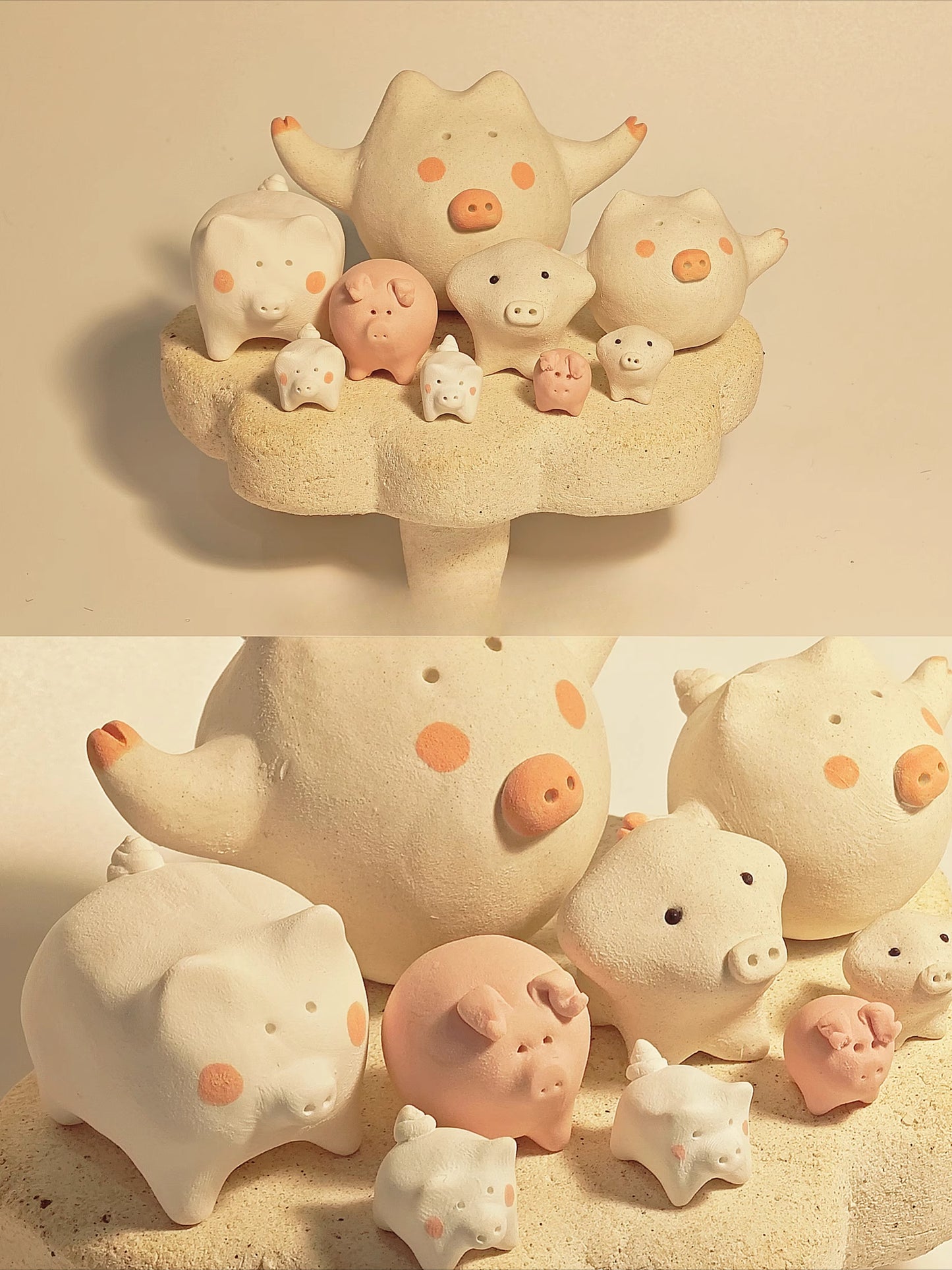 Gohobi x Little Diary Handmade Ceramic Pigs