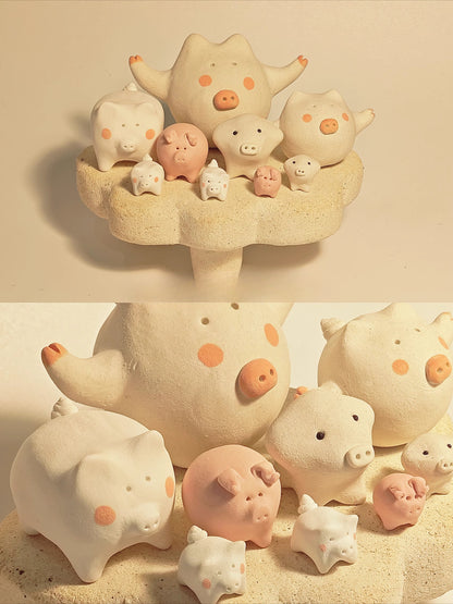 Gohobi x Little Diary Handmade Ceramic Pigs